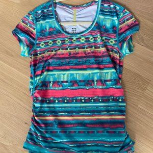 Title Nine Grace 2.0 printed green patterned t-shirt, XS